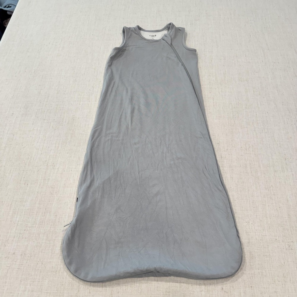 Kyte Baby Gray Wearable Sleep Sack Medium 0.5 Tog Bamboo Sleeveless Full Zip